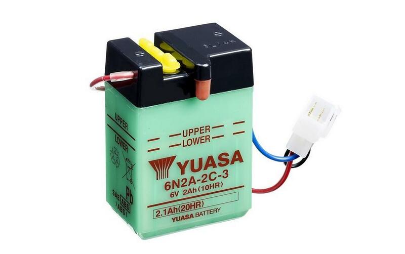 Batteria YUASA 6n2a-2c-3 Dry Charged (Senza Elettrolita) per Moto Ricambi