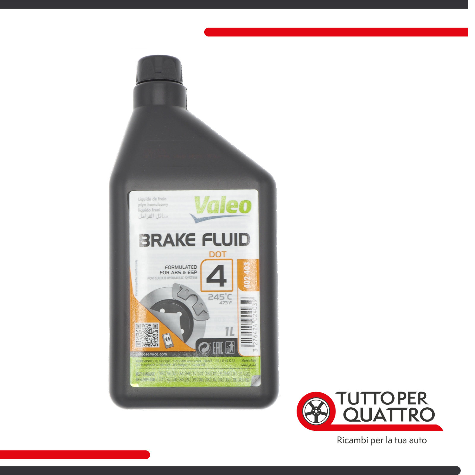 VALEO 402403 Liquido Freni DOT4,DOT 4