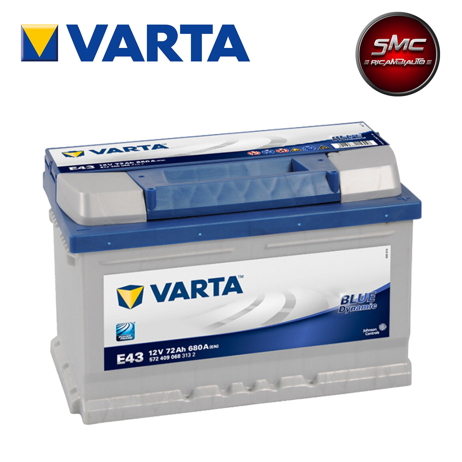 BATTERIA AUTO 72AH E43 VARTA BLUE DYNAMIC 680A di spunto 74AH RIBASSATA
