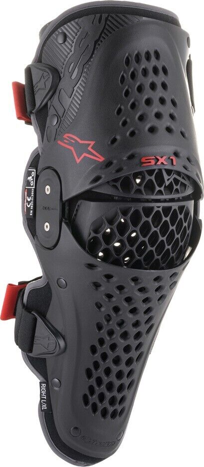 Taglia S/M - Coppia Ginocchiere Uomo Alpinestars SX-1 V2 Motocross Enduro Nero