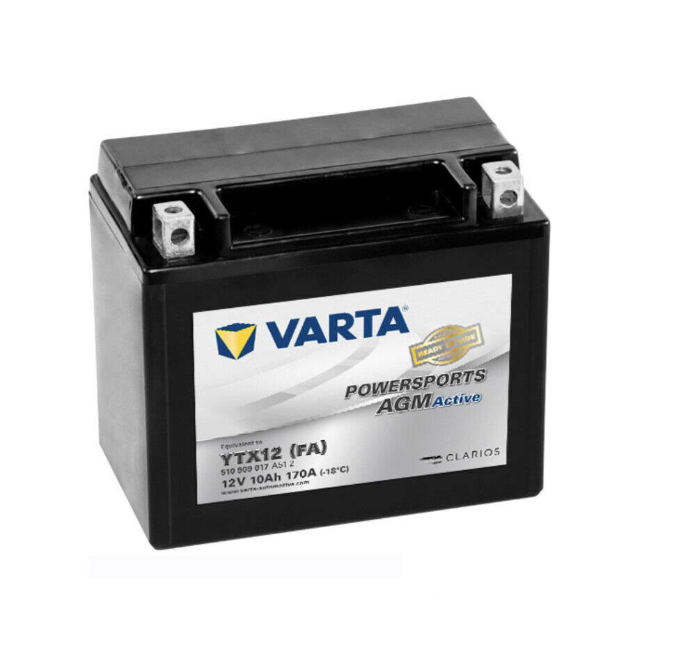 BATTERIA MOTO VARTA YTX12-4 (FA) 10Ah 170A 12V AGM ACTIVE = YUASA
