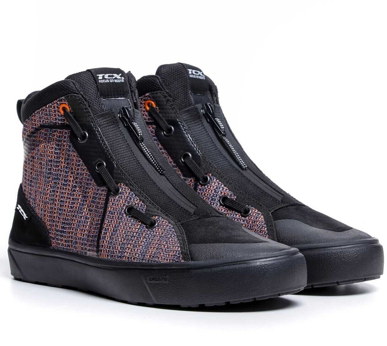 SCARPE ESTIVE SHOES STIVALI MOTO TCX IKASU AIR BLACK ORANGE BLU TG 42
