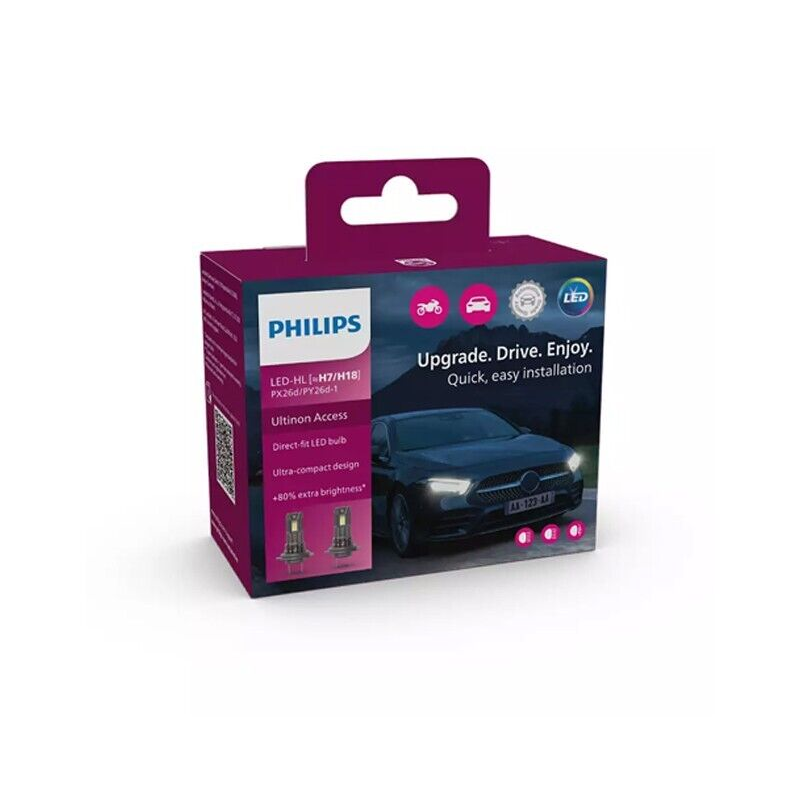 KIT 2 LAMPADE LED H7 6000K ULTINON ACCESS PHILIPS 11972U2500CX
