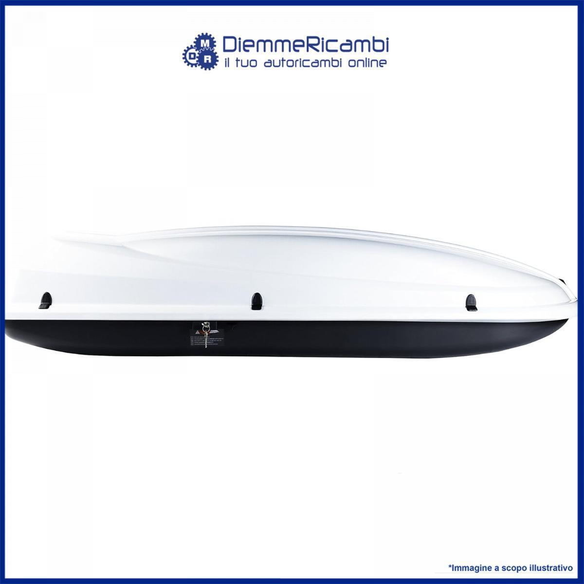 BOX BAULE AUTO DA TETTO PORTAPACCHI PORTATUTTO BIANCO 430LT PORTABAGAGLI
