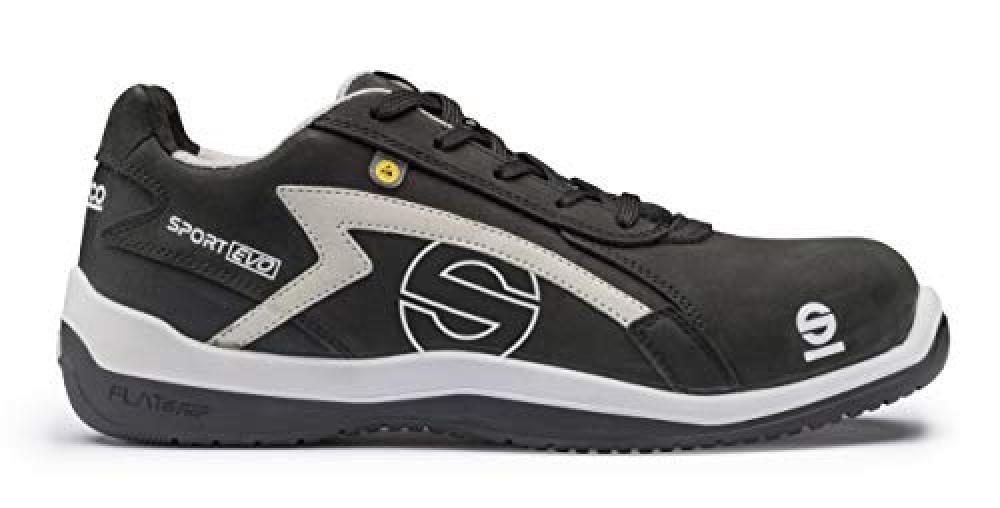 (TG. 46 EU) Sparco 0751646NRGR Sport Evo Scarpa Antinfortunistica da Lavoro, Ner