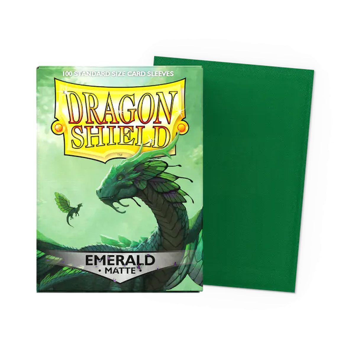 Dragon Shield Matte 100 Sleeves - Bustine Protettive EMERALD Magic Pokemon Yugi