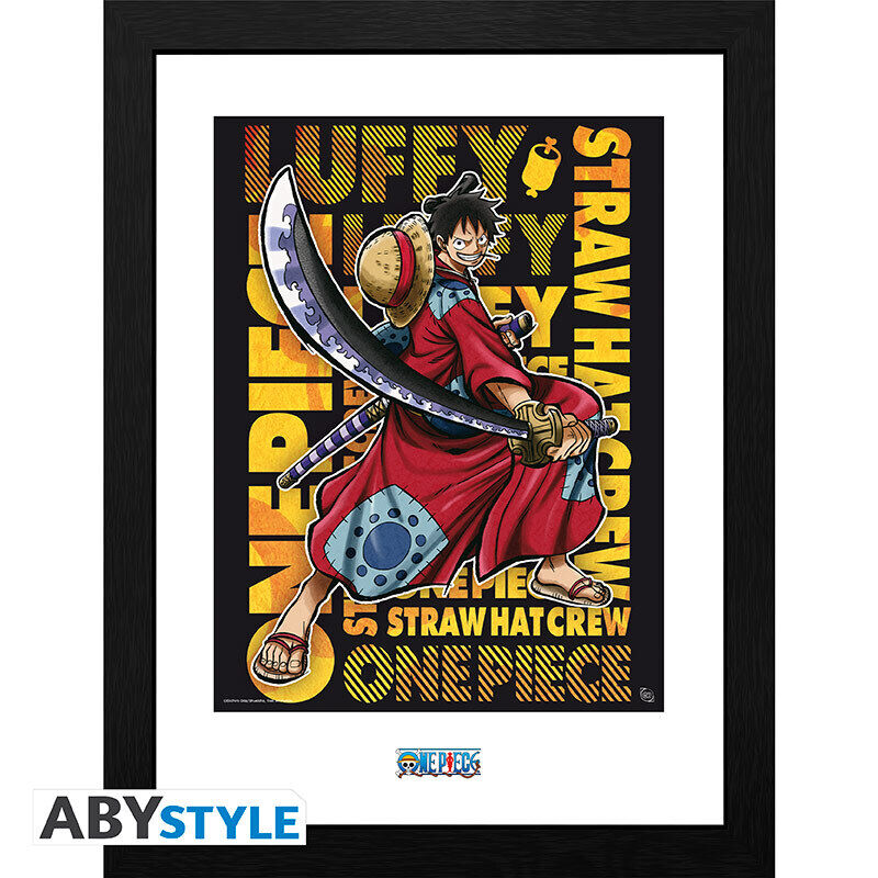 One Piece Quadretto Con Cornice Framed Print Luffy In Wano Artwork 30.5 x 40.6cm