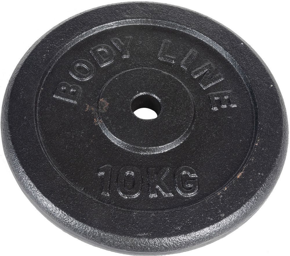 492859 Disco in ghisa peso 10 kg e diametro 25 mm - allenamento con bilanciere -