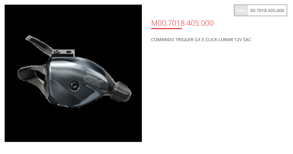 SRAM gx eagle 1x12v lunar ART 00.7018.405.000