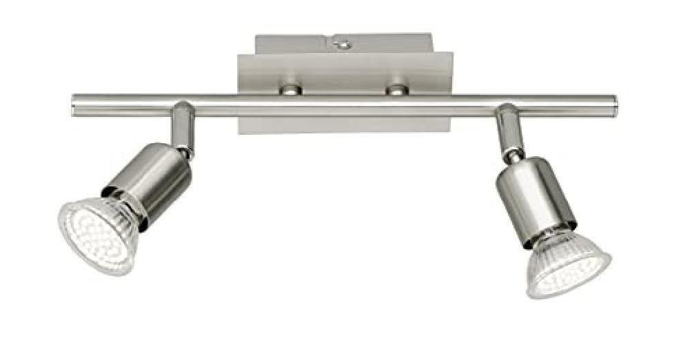Reality R82942107 Nimes Barra a LED, 2 Spot, Acciaio, 30 cm