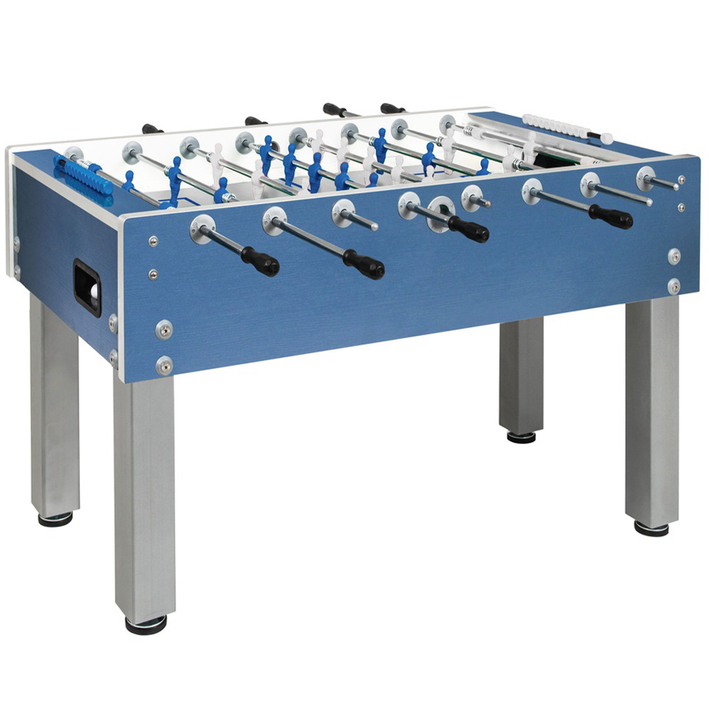 Calciobalilla Calcetto Biliardino G-500 Weatherproof Blu Aste Uscenti Blu Garlan
