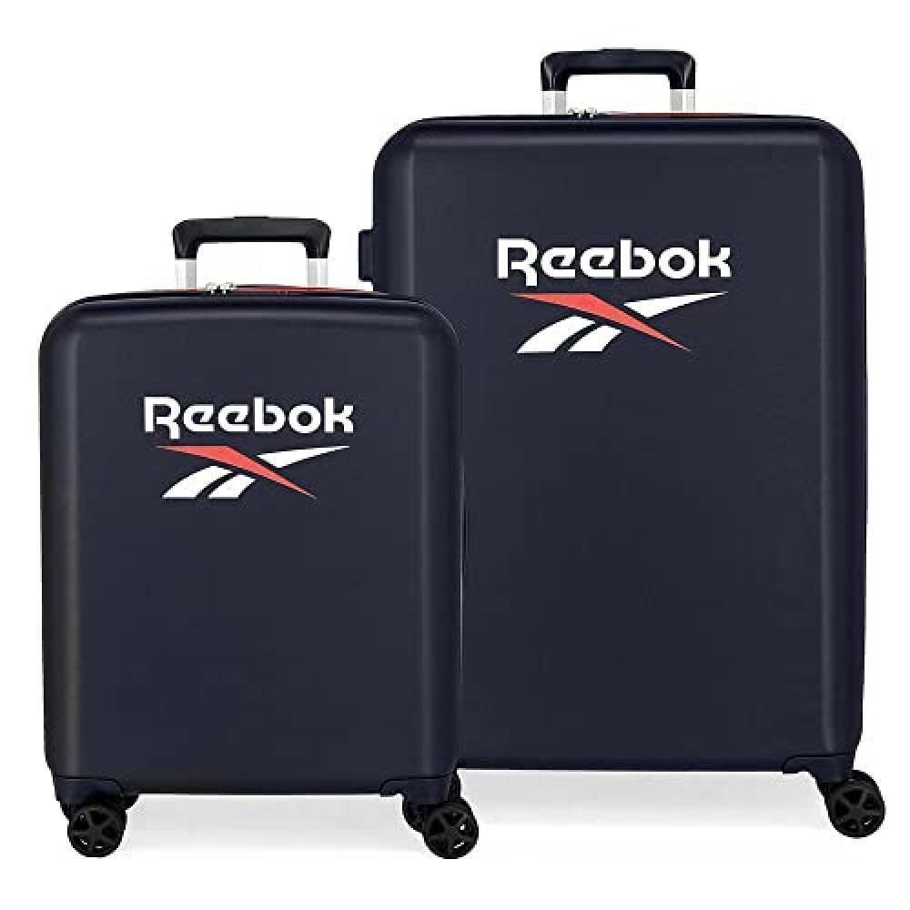 (TG. Set de maletas) Reebok Roxbury Set Valigia Blu 55/70 cm ABS Rigido Chiusura