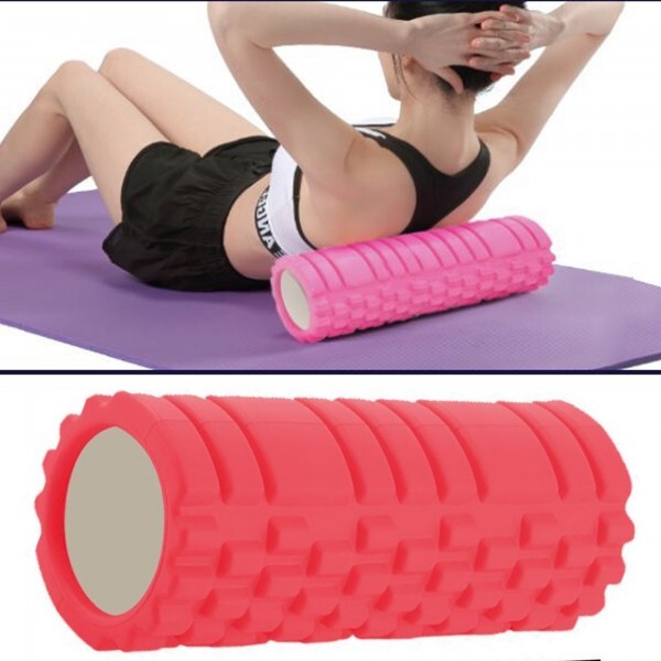 Rullo Fitness Pilates Schiuma Tubo Esercizi Palestra Yoga Massaggi Schiena 33x14