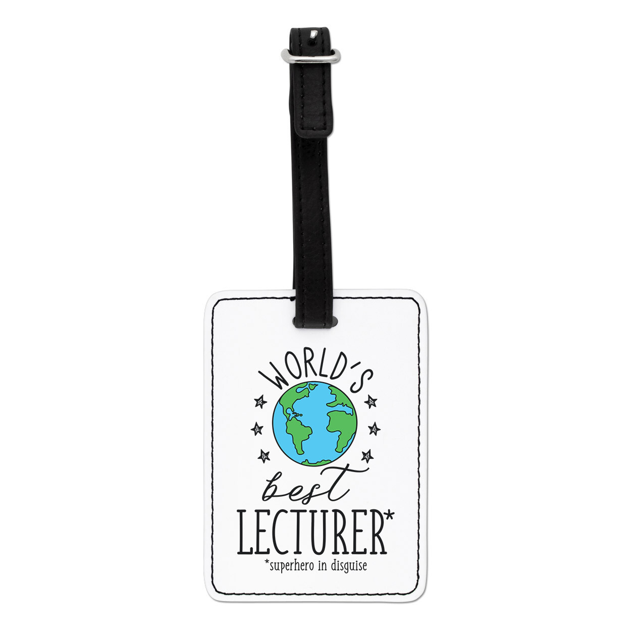 World's Best Lecturer Visivo Targhetta Bagaglio Borsa Valigia