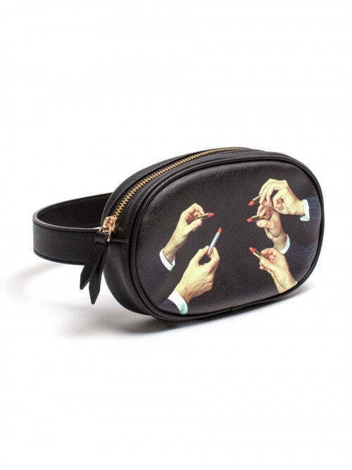 MARSUPIO IN PU TOILETPAPER CM.19X12,5X4,5 CON CINTURA LIPSTICKS SELETTI