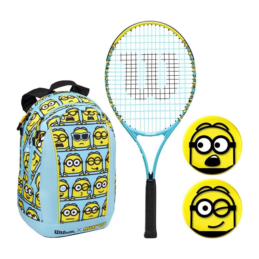 Racchette tennis Wilson Minions 20 Junior 25 Kit WR097510F Azzuro