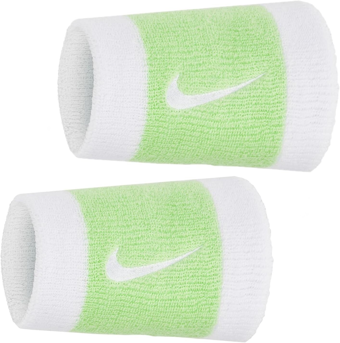 Coppia di Polsini Alti Tennis Padel Nike Swoosh Doublewide Tergisudore Vapor