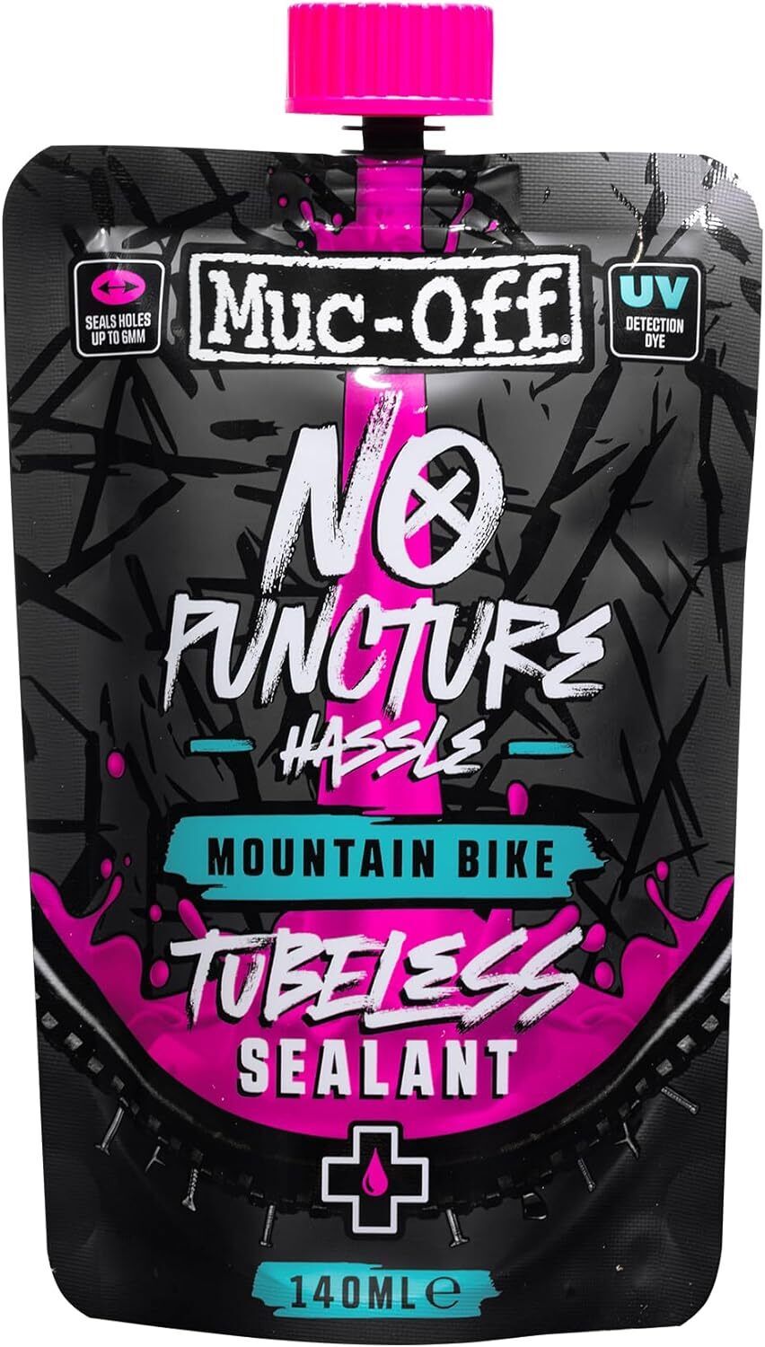 Muc-Off No Puncture Hassle Tubeless Sealant, 140 ml - Liquido Tubeless Avanzato