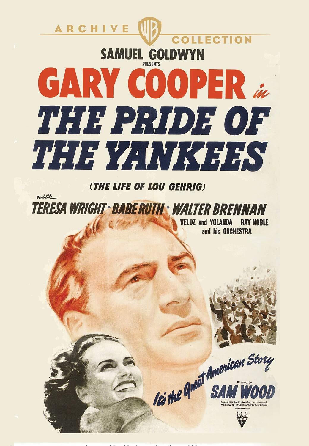 The Pride Of The Yankees (1942) (DVD) Gary Cooper Teresa Wright Babe Ruth