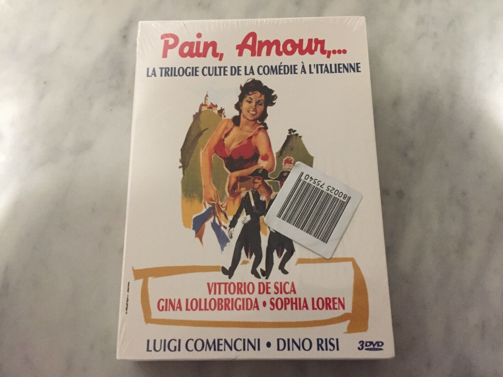 3 DVD "PAIN, AMOUR..."SIGILLATO PANE AMORE E GELOSIA + 2 DE SICA, LOREN BOX SET