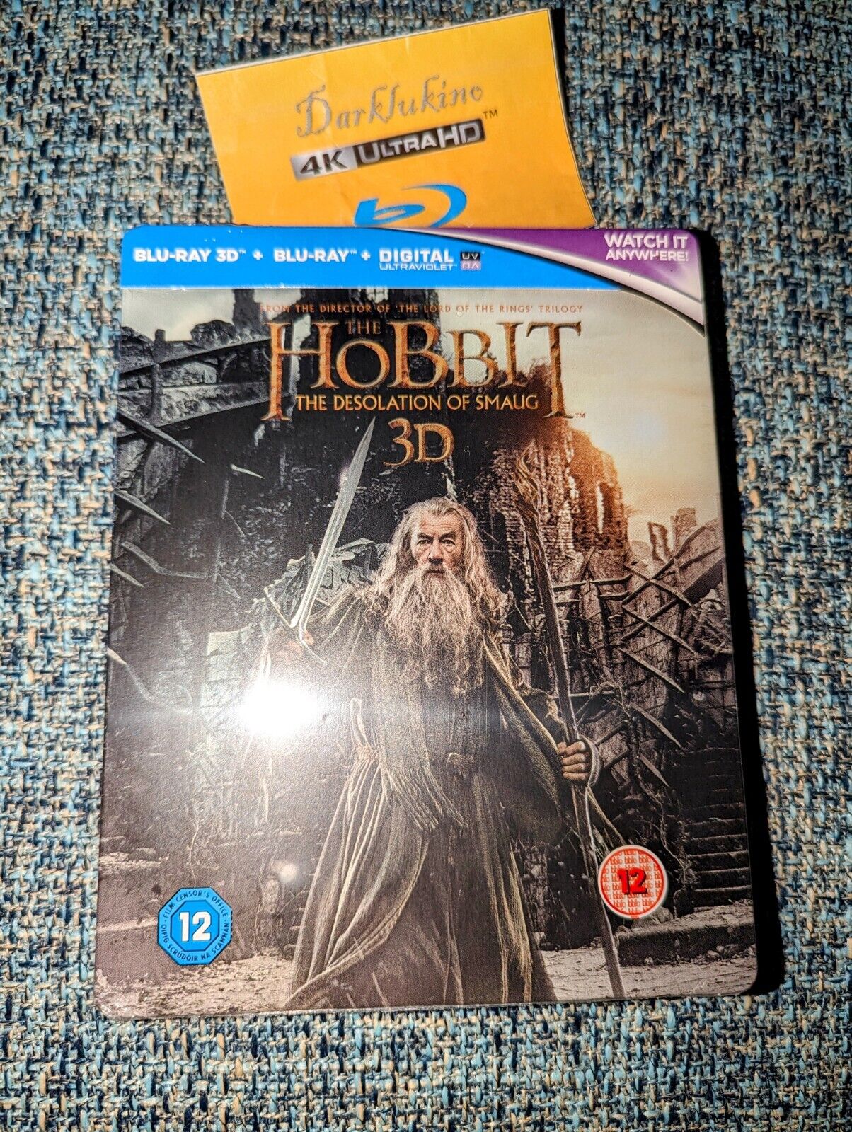 THE HOBBIT the Desolation Of Smaug Steelbook Blu Ray 3D Audio ITA-sigillata