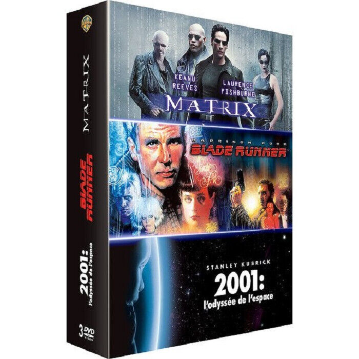Matrix + Blade Runner + 2001: L'Odissea Di Spazio Cofanetto DVD Nuova