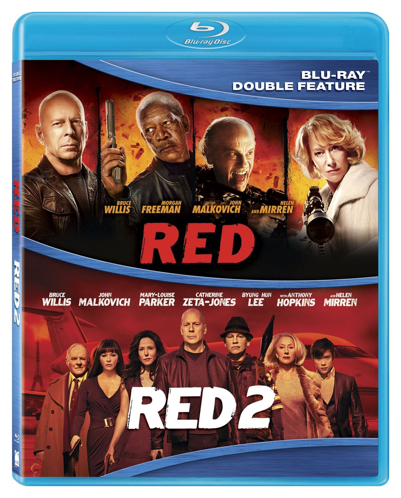 Red / Red 2 Double Feature (Blu-ray) Bruce Willis Morgan Freeman John Malkovich
