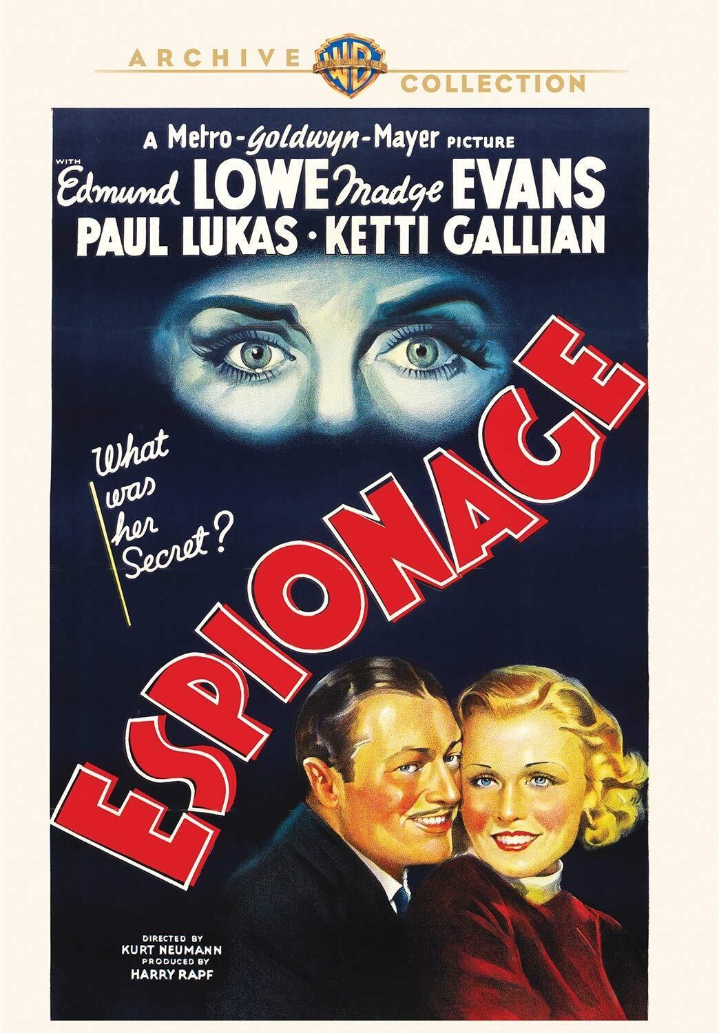 Espionage (DVD) Mitchell Lewis Paul Lukas Robert Graves Skeets Gallagher