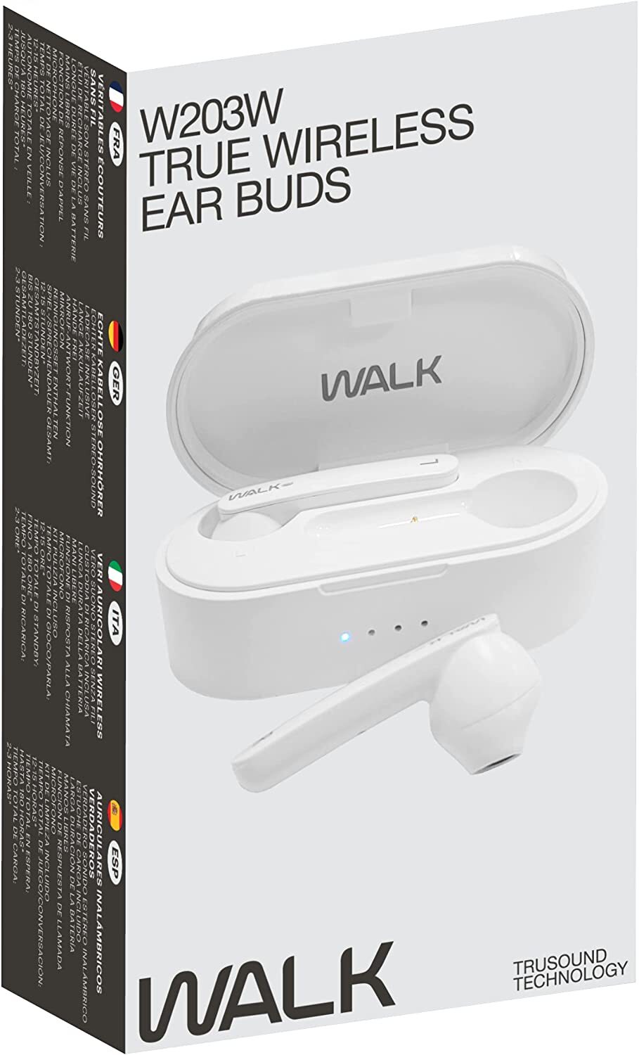 Audio & Hi-Fi Walk Audio True Wireless Earbuds With Cleaning Kit (White)