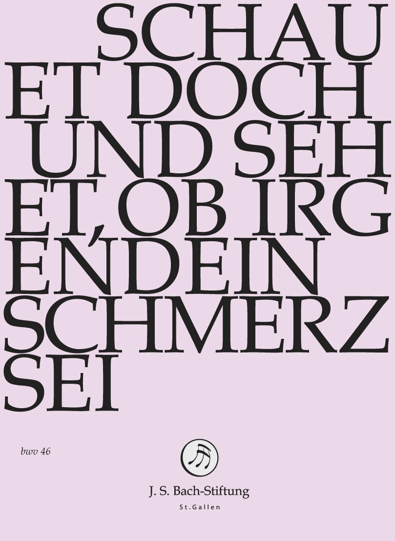 Schauet doch und sehet, ob irgendein Schmerz sei (J.S. Bach-Stiftung) (DVD)