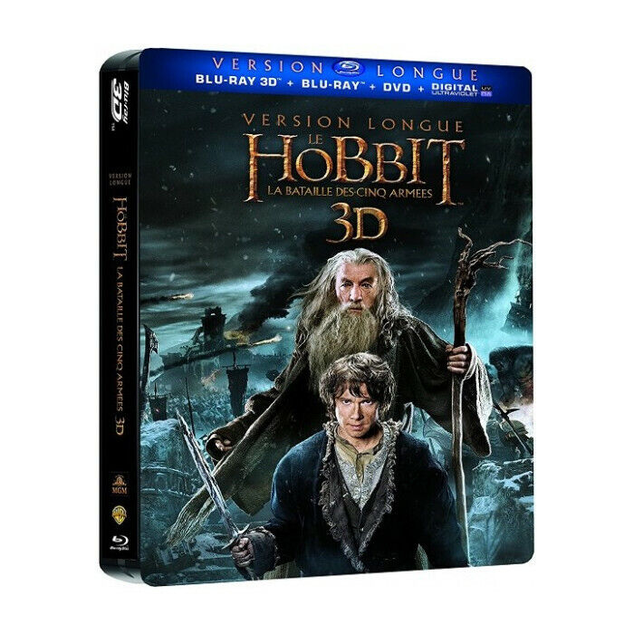 Il Hobbit: La Battaglia Des Cinque Armate Combo Blu-Ray 3D+Blu-Ray+DVD Nuova