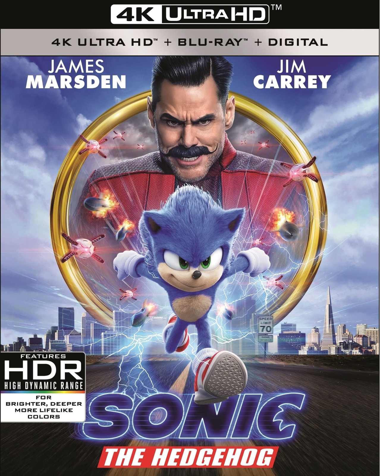 Sonic the Hedgehog (4K UHD + Blu-ray + Digital) (4K UHD Blu-ray) James Marsden