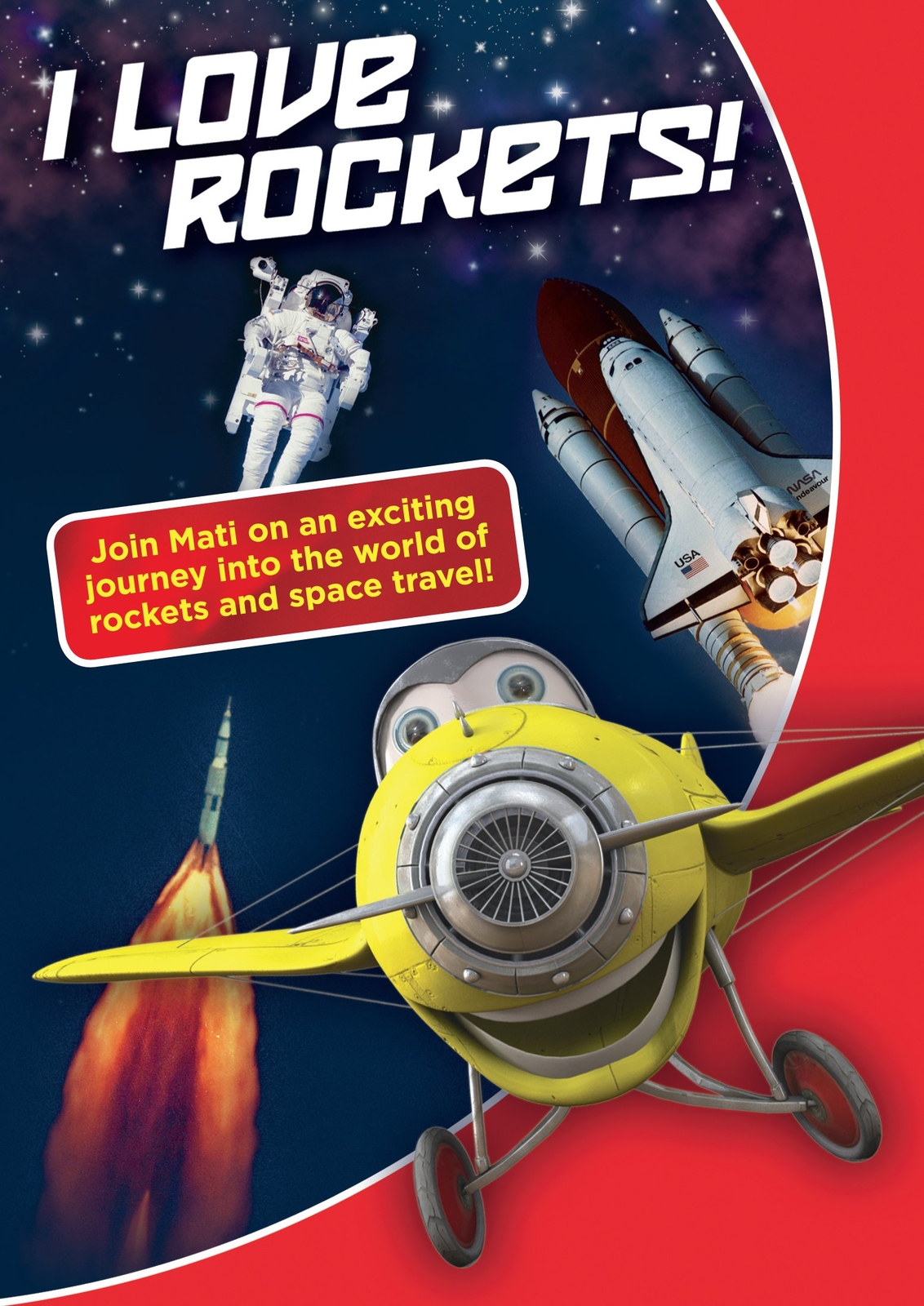 I Love Rockets! (DVD) Mati Rockets Spaceships Moonwalk Space Travel
