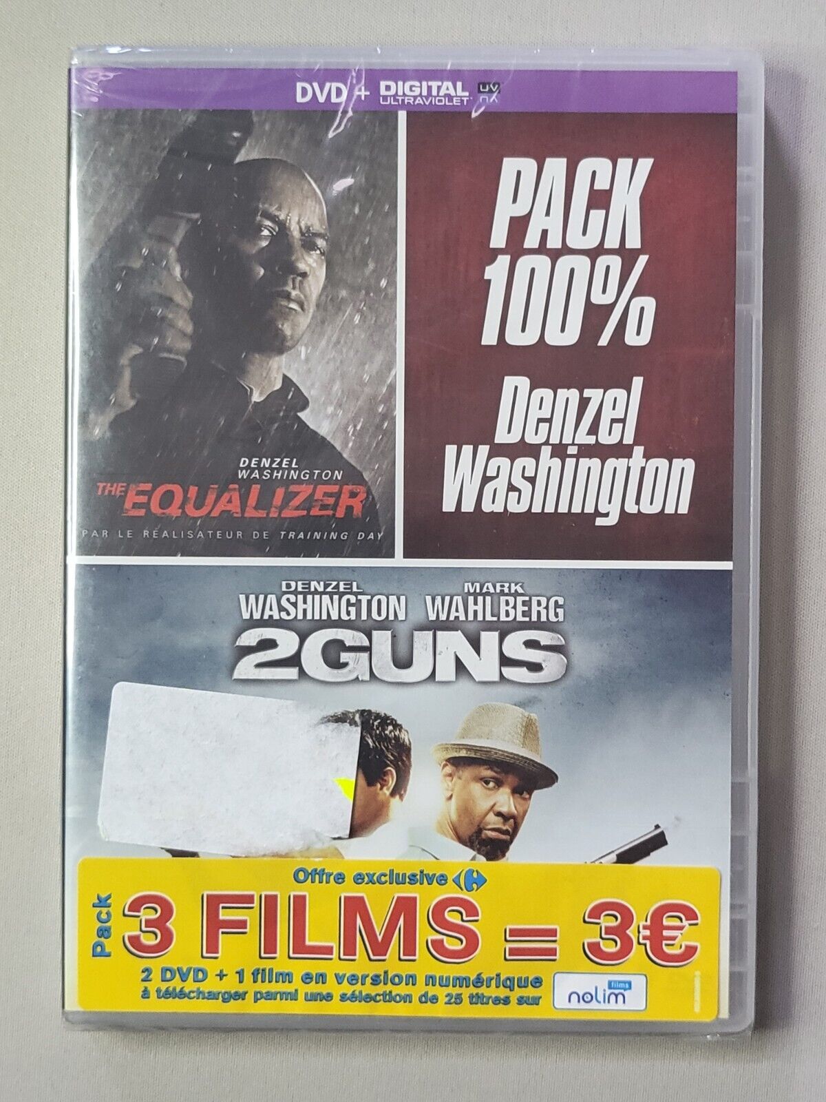 DVD - Pacco Denzel Washington - Equalizzatore / 2Guns - Nuovo Imballato