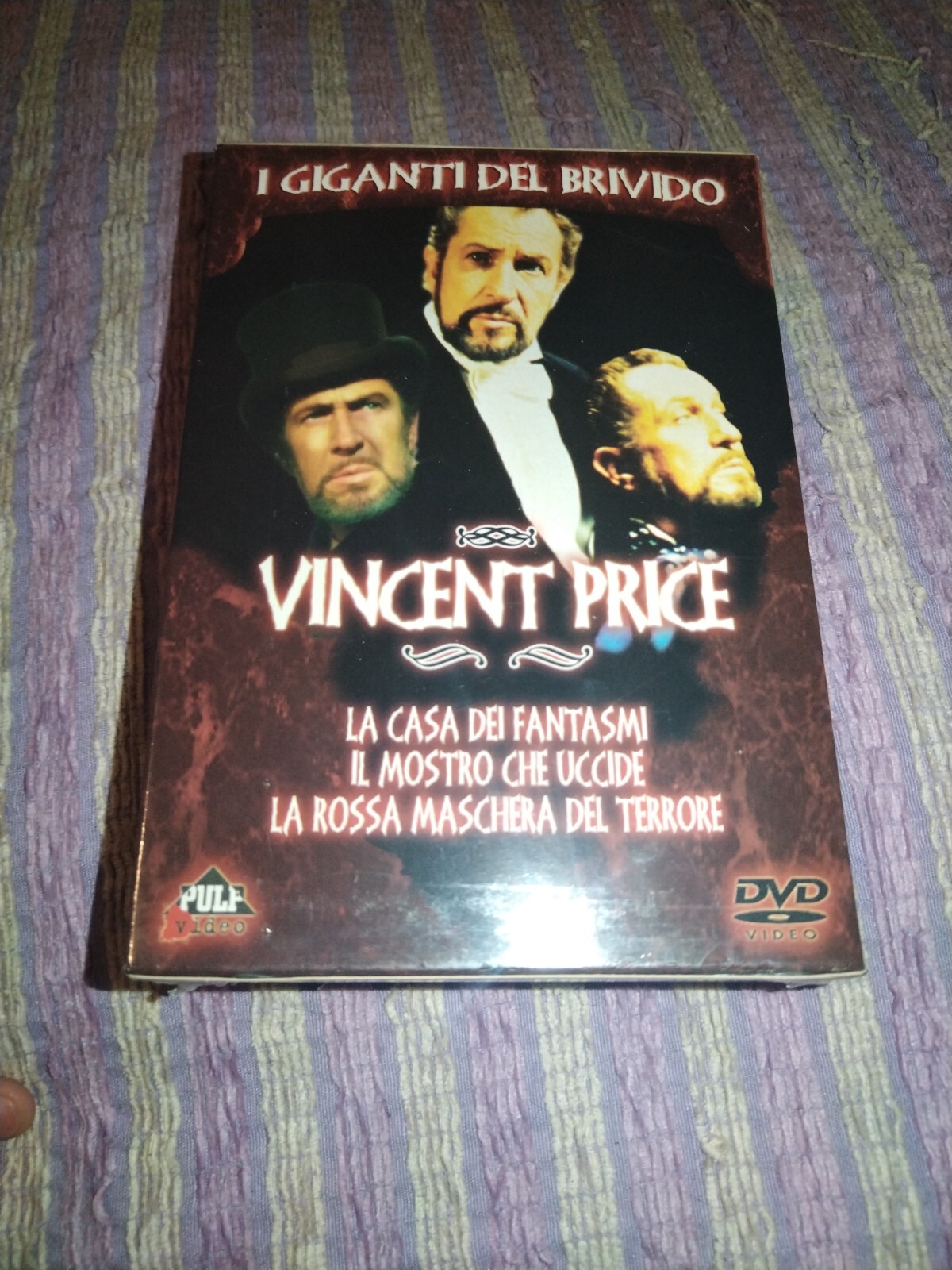 I GIGANTI DEL BRIVIDO VINCENT PRICE DVD NUOVO SIGILLATO COFANETTO BOX 3 FILM