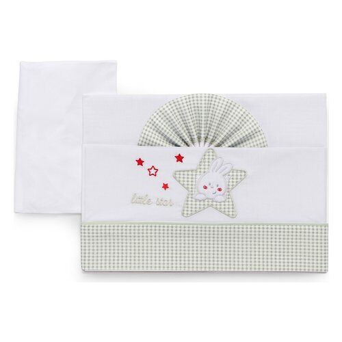Lenzuola Lettino Neonato Federa + Sopra + Sotto con Angoli Avorio Star Italbaby