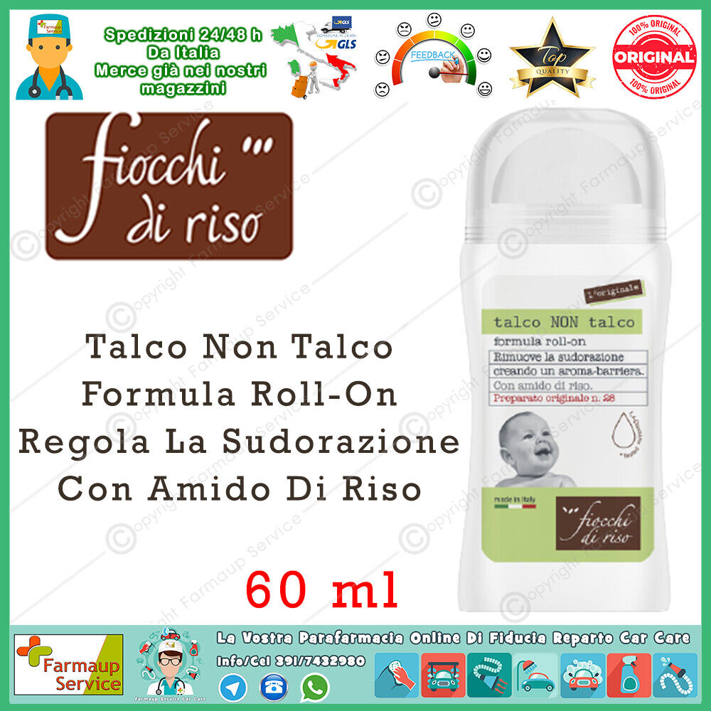 Fiocchi Di Riso Talco Non Talco Formula Roll-On Regola Sudorazione 60 ml