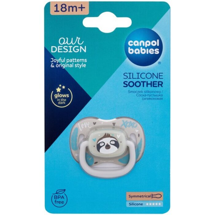 Canpol Babies Animali Esotici Ciuccio in Silicone Bradipo 0-6m donna 1 0ks