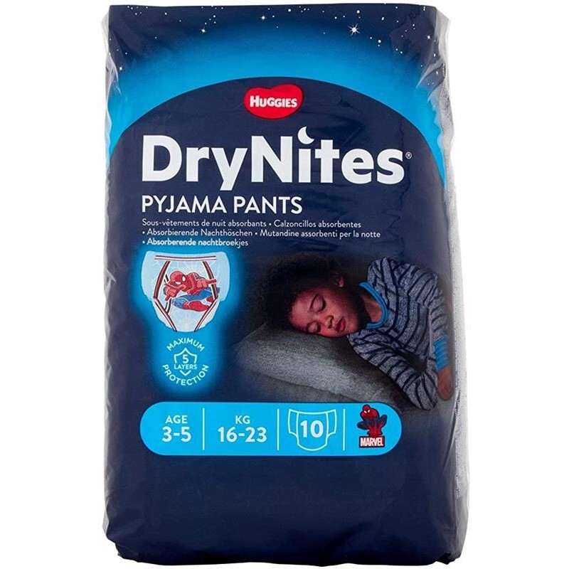 HUGGIES DRYNITES TAGLIA SMALL BOY 3/5 ANNI 16-23 KG 10 PEZZI