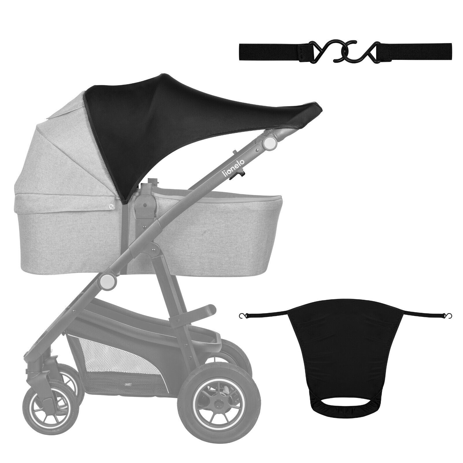 Vela solarium per passeggini con protezione UV 50+ vaschette, passeggini e...