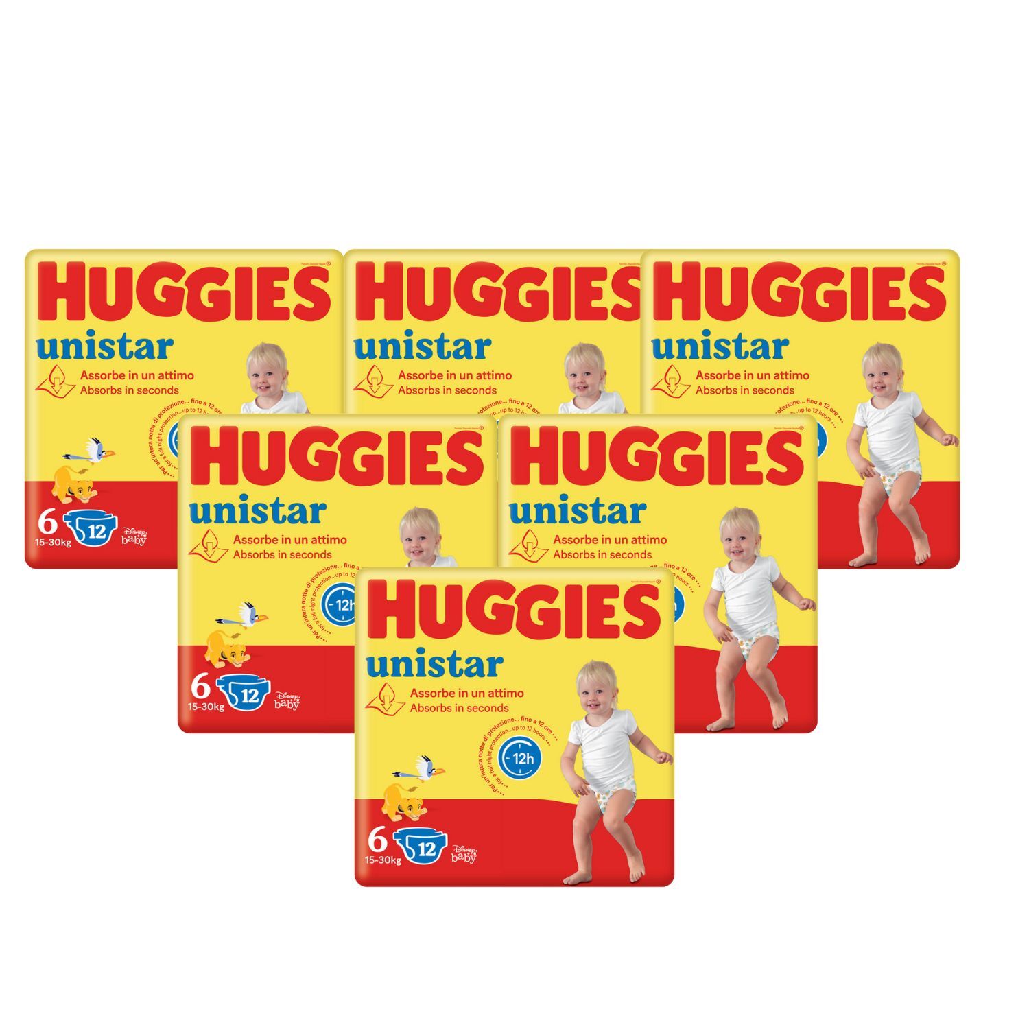 Huggies Pannolini Taglia 6 Unistar 15/30 kg