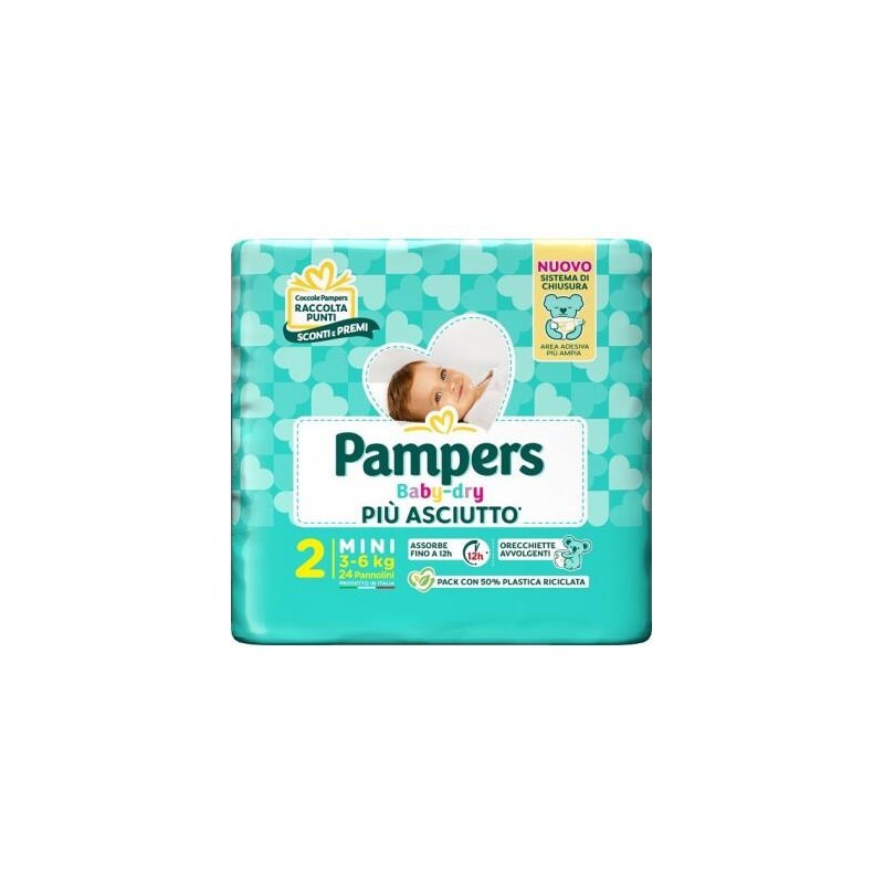PAMPERS BABY DRY 2 MINI 3-6KG 24PZ