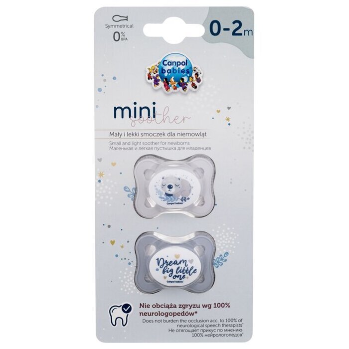 Canpol Babies Sleepy Koala Mini Succhietto Grigio in Silicone per Neonati 0-2m D