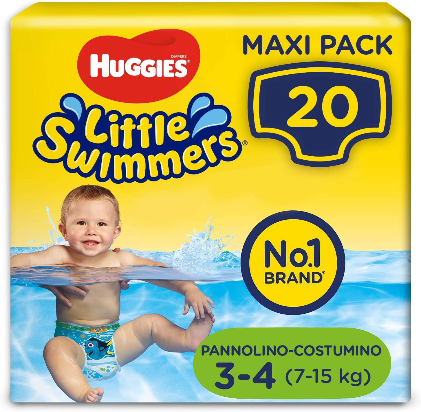 HUGGIES LITTLE SWIMMERS TG M (3-4) DA 20 PANNOLINI DA BAGNO