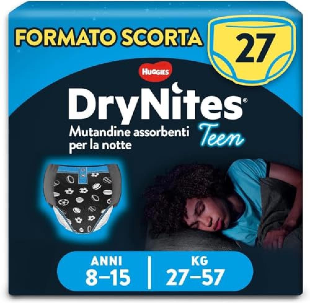 (TG. 8-15 Anni (Confezione da 27)) Huggies Drynites Mutandine Assorbenti per la