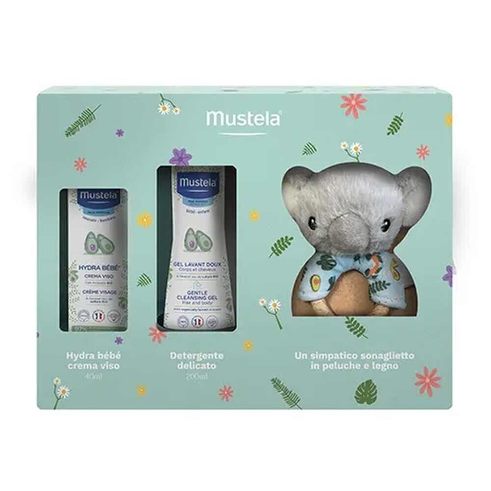 Mustela Cofanetto Detergente Delicato 200ml + Crema Viso 40ml + Sonaglio Koala