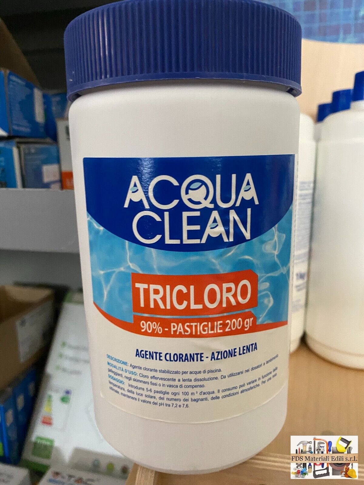ACQUA CLEAN Tricloro Pastiglie 1kg - Tripla Azione, azione lenta, pastiglie 200g