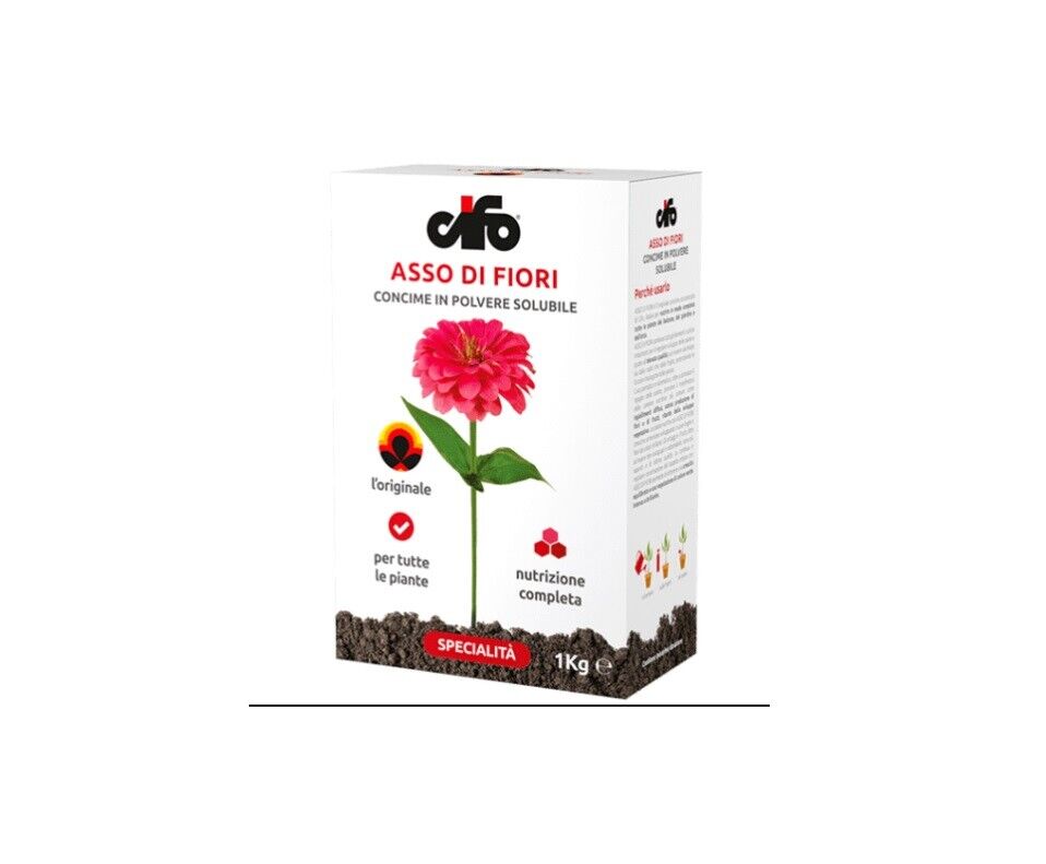 ASSO DI FIORI CONCIME 20/20/20 TRIPLO UTILIZZO CONF DA KG 1   CIFO