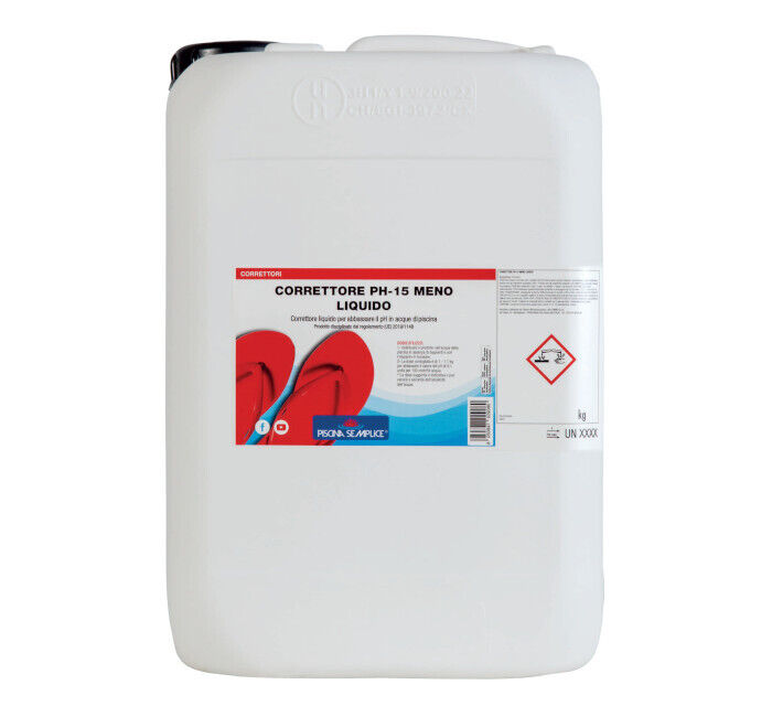 CORRETTORE PH MENO -15 LIQUIDO kg.10 LAPI RIDUTTORE PH ACQUA PISCINA