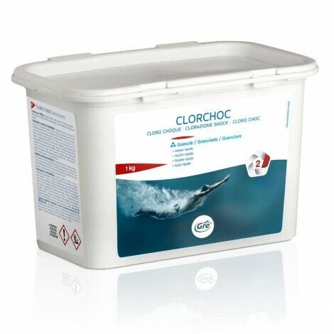 GRE CLORCHOC CLORO FORTE GRANULARE 1 KG PISCINA MANUTENZIONE PULIZIA
